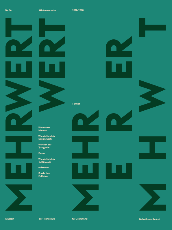FORMAT, Cover des Printmagazins der Hochschule für Gestaltung Schwäbisch Gmünd