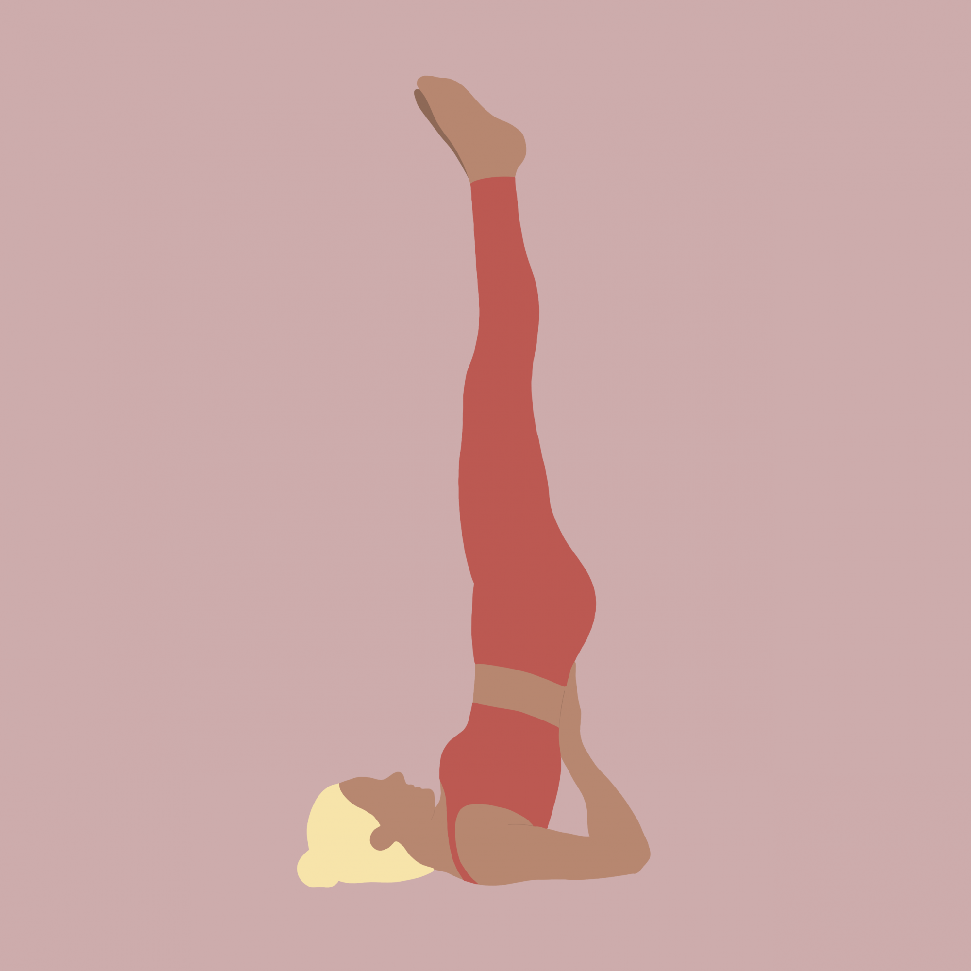 Illustration Yoga-Übung Schulterstand