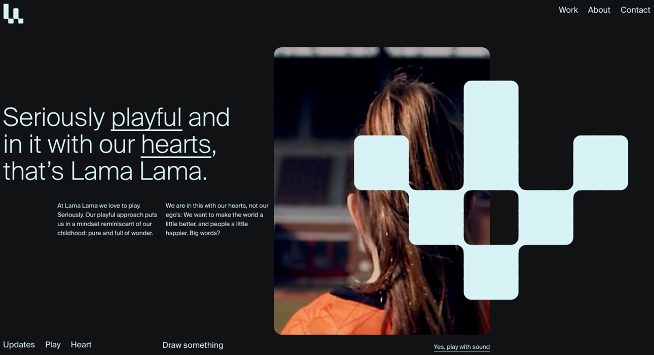 Screenshot der Lama Lama Website