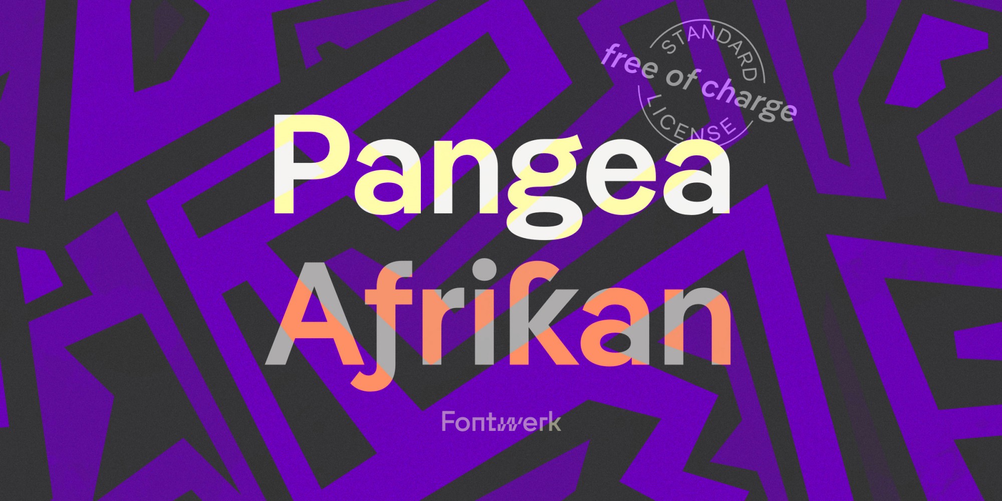 Pangea Afrikan von Fontwerk Poster